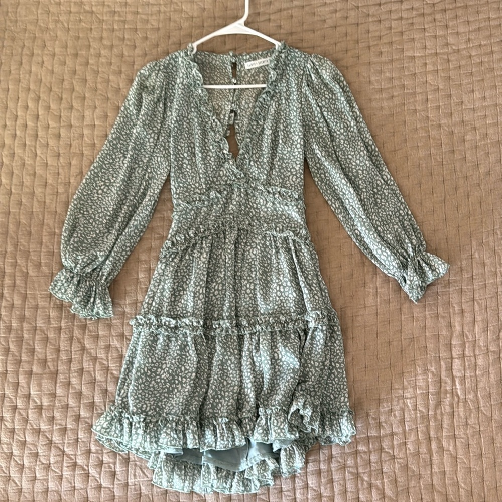 Saints + Secrets Open Back Ruffle Mini Dress